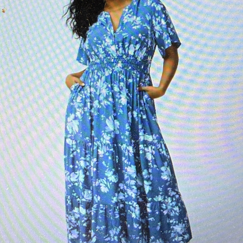 Torrid Blue Floral Maxi Dress